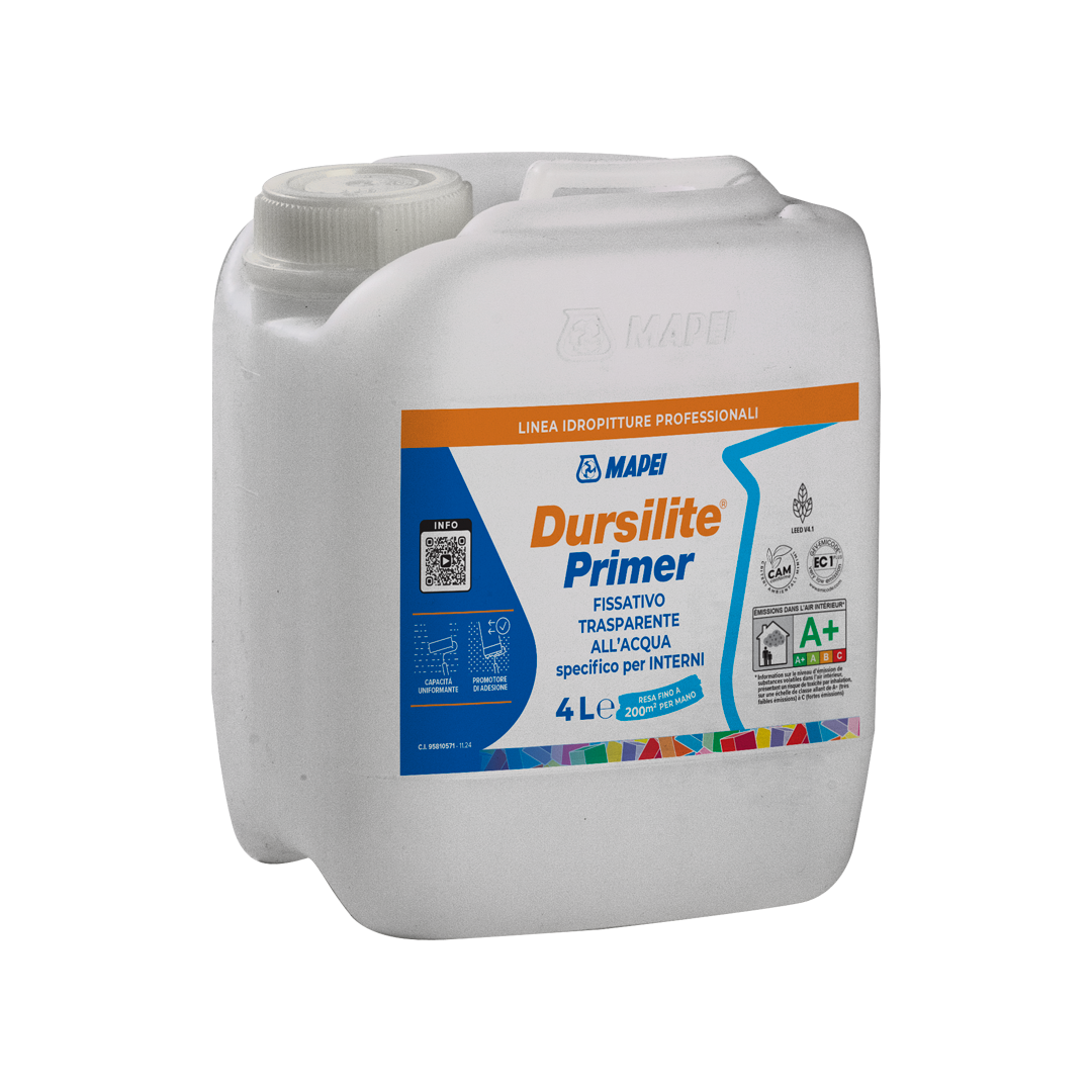 MAPEI Dursilite Primer Fissativo Trasparente all’Acqua per Interni | Primer Uniformante e Promotore di Adesione