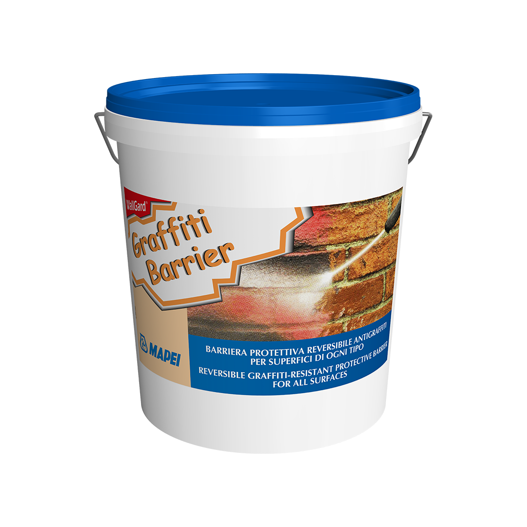 MAPEI Protettivo Antigraffiti WallGard Graffiti Barrier 5 kg – Barriera Reversibile per Pietra, Cemento e Facciate