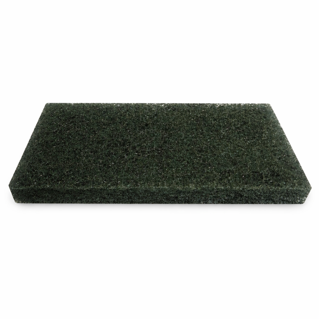 Tampone in Feltro Verde 25x12 cm Spessore 2 cm – Media Abrasività Ricambio Frattazzo Tipo Raimondi