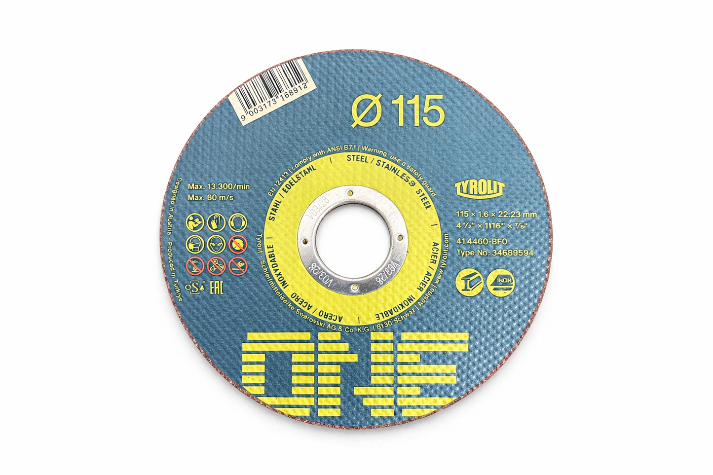 Disque à tronçonner Ø115 mm pour fer et acier – pour petites meuleuses d'angle
