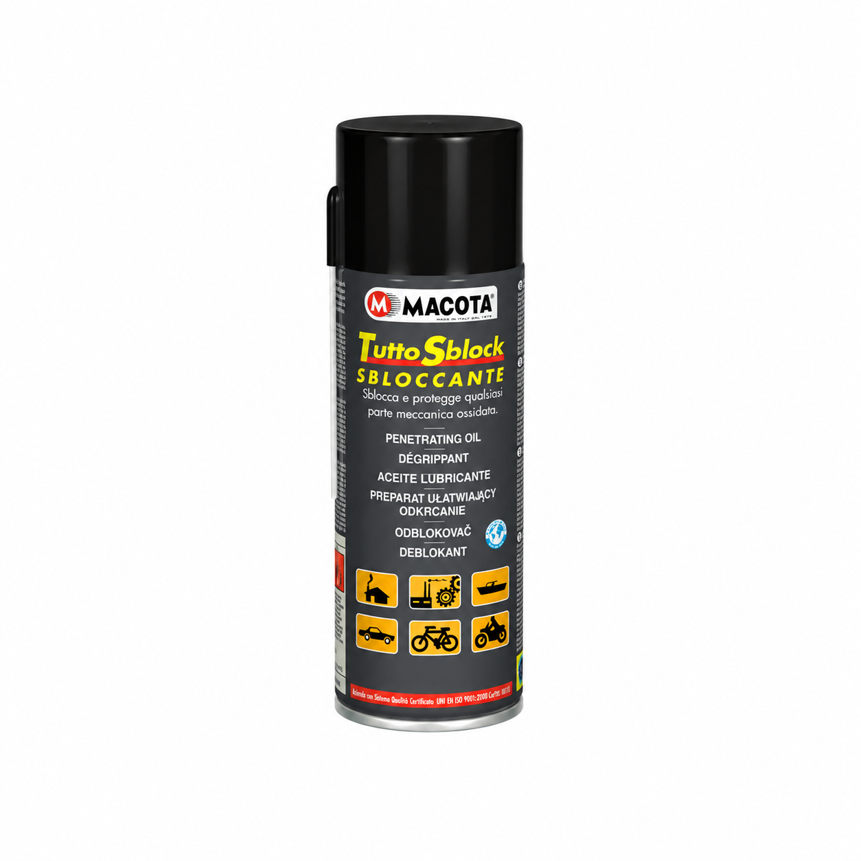 Macota TuttoSblock Sbloccante Spray 400 ml – Lubrificante Penetrante Antiruggine per Bulloni, Viti e Parti Meccaniche