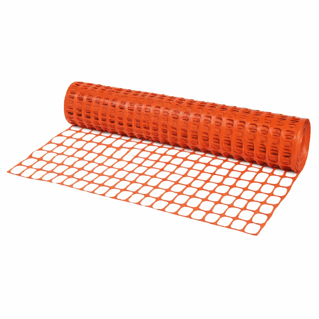 Rotolo Rete Arancione da Cantiere - 50 Metri – 160 gr/m² - Rete Segnaletica Pesante e Resistente per Recinzioni