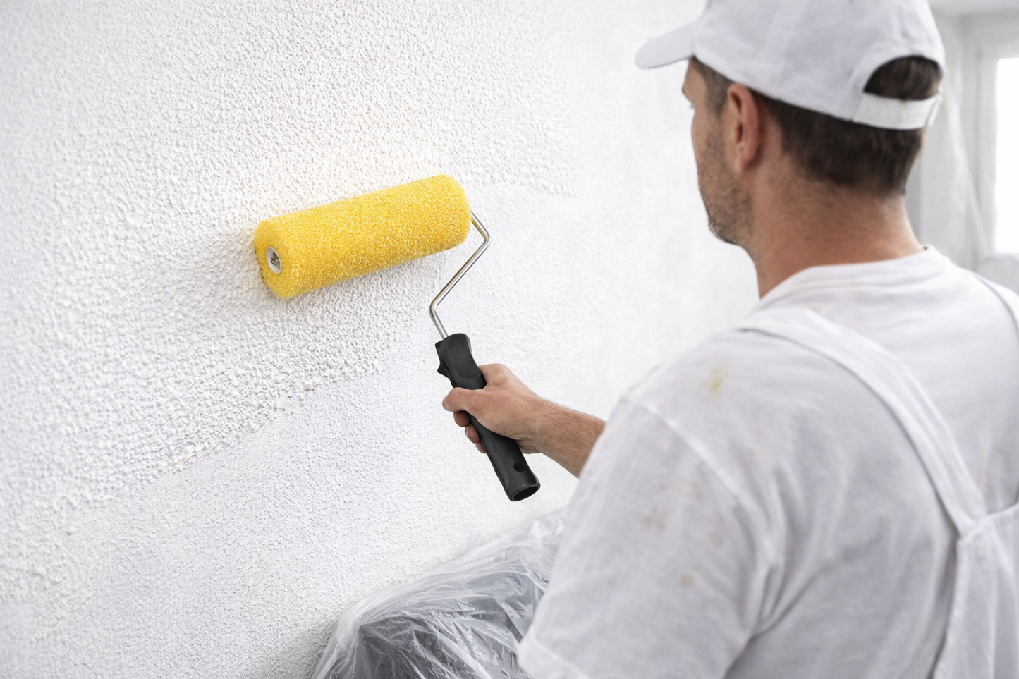 Rullo Spugna Grana Media 24 cm – Rullo Completo per Idropitture e Finiture Effetto Bucciato