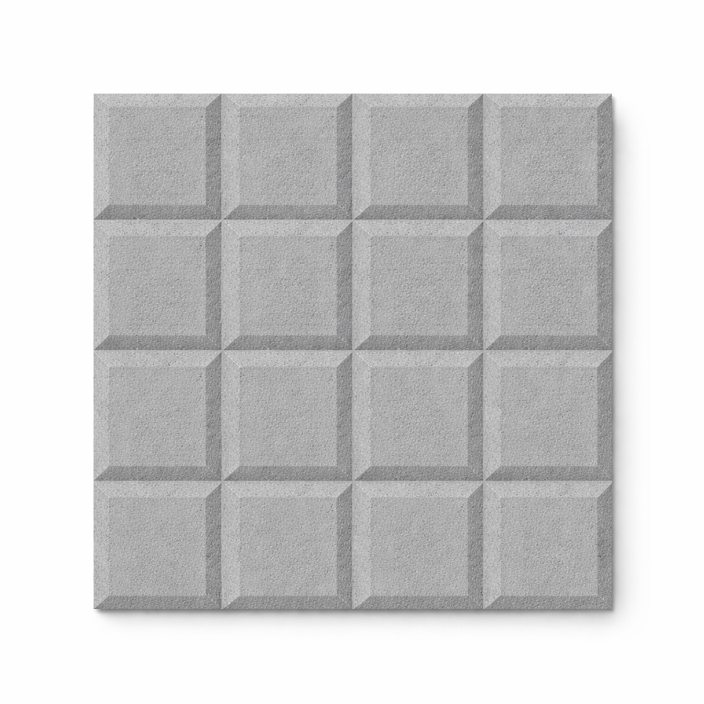 Lot de 16 dalles de trottoir - 25 x 25 cm - 3 cm d'épaisseur - Gris - Pavés extérieurs