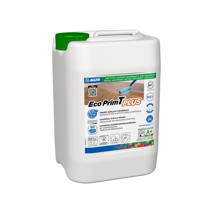 Mapei Eco Prim T Plus 20 kg – Primer Acrilico Universale per Supporti Assorbenti e Non Assorbenti – Promotore di Adesione