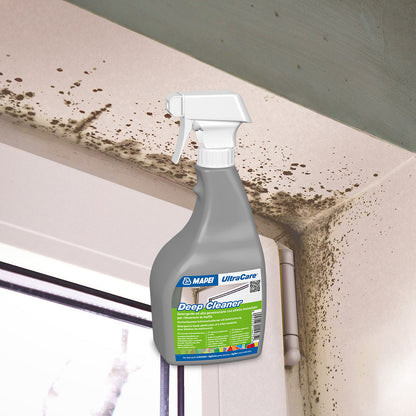 MAPEI Detergente Antimuffa UltraCare Deep Cleaner 750 ml – Rimozione Muffa Rapida per Pareti, Fughe e Ceramica