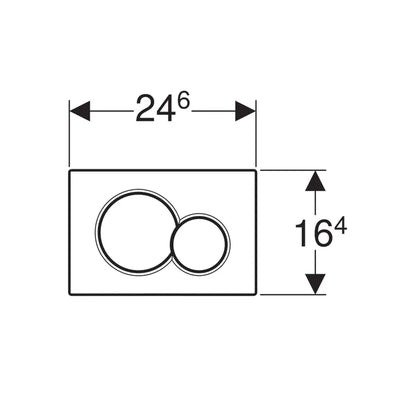GEBERIT - Placca di comando cromata per cassette di scarico Geberit Sigma 8 - Sigma01 Round