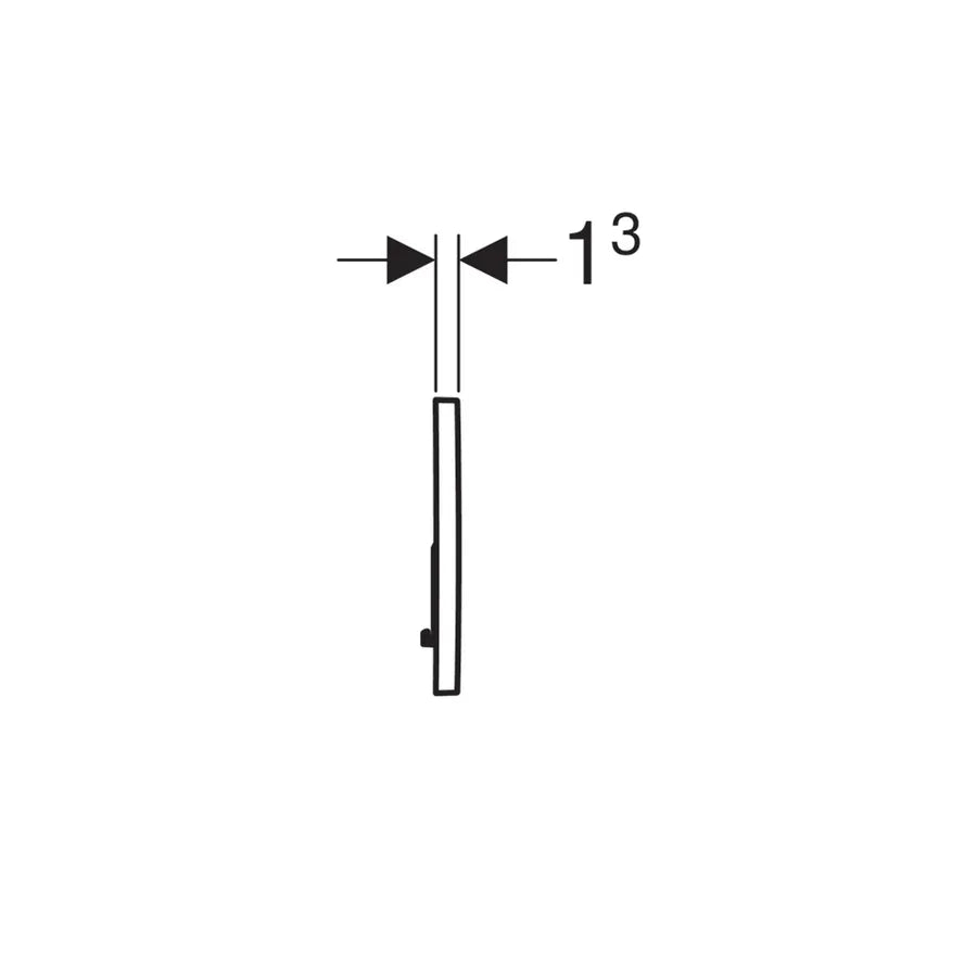 GEBERIT - Placca di comando cromata per cassette di scarico Geberit Sigma 8 - Sigma01 Round