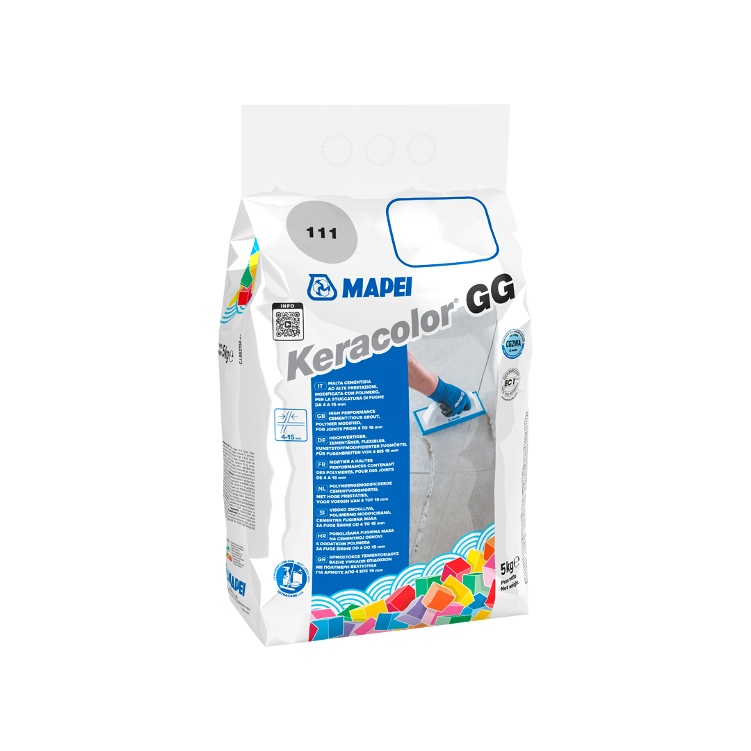 MAPEI Stucco Fughe Keracolor GG – Malta Cementizia per Fughe Larghe 4-15 mm per Pavimenti e Rivestimenti