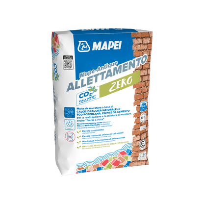 MAPEI - Mape-Antique Allettamento – Malta da Muratura a Base di Calce Idraulica Naturale per Restauro e Murature Faccia a Vista – Sacco da 25 kg