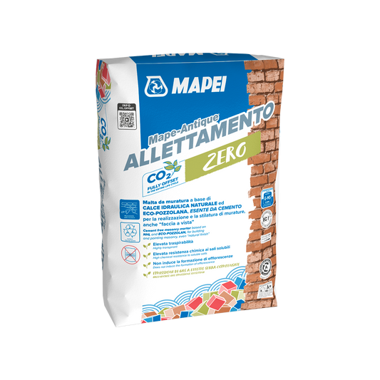 MAPEI - Mape-Antique Allettamento – Malta da Muratura a Base di Calce Idraulica Naturale per Restauro e Murature Faccia a Vista – Sacco da 25 kg