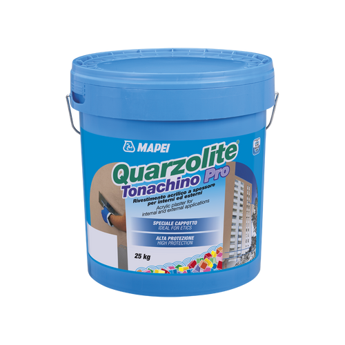 MAPEI Quarzolite Tonachino Pro – Rivestimento Acrilico a Spessore per Interni ed Esterni | Speciale Cappotto – Secchio 25 kg