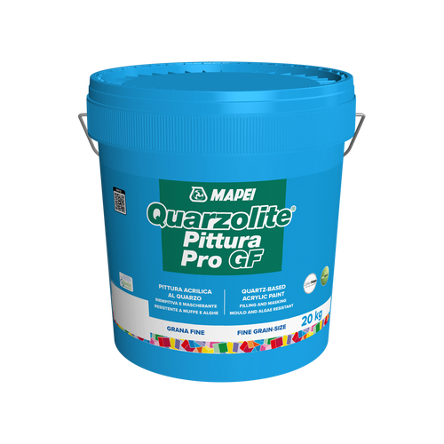 MAPEI Quarzolite Pittura Pro GF – Pittura Acrilica al Quarzo Antialghe e Antimuffa per Esterni e Interni