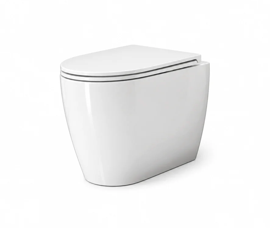 Set Sanitari Sospesi Scarabeo Moon 50,5x36 cm – WC Clean Flush Senza Brida + Bidet + Sedile Incluso