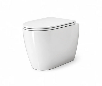 Set Sanitari Sospesi Scarabeo Moon 50,5x36 cm – WC Clean Flush Senza Brida + Bidet + Sedile Incluso