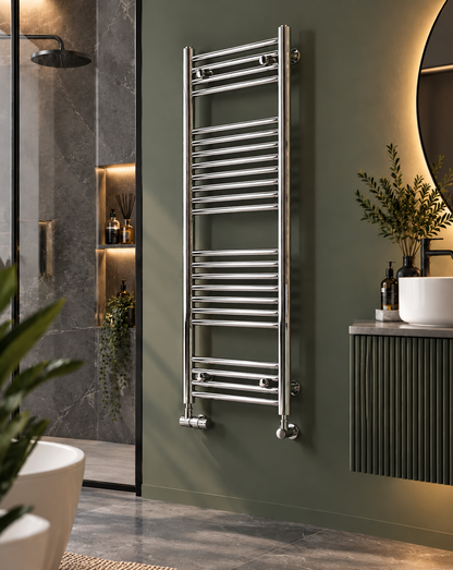 Zehnder - Termoarredo Scaldasalviette 1217x500 Cromato Interasse 450 | Aura