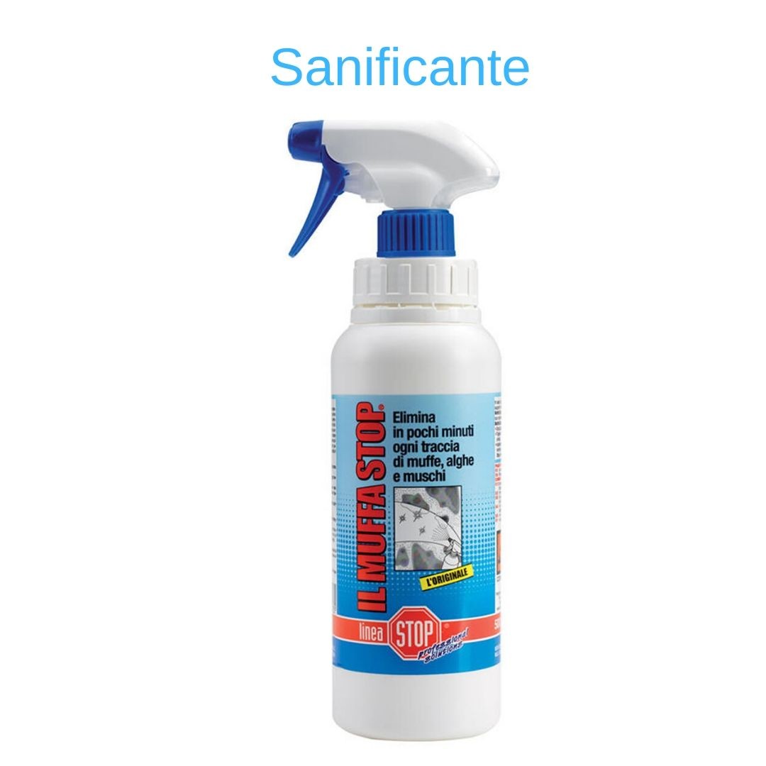 Muffa Stop Spray 1 litre – Élimine Moisissures, Algues et Mousses pour Salles de bain, Cuisines, Carreaux, Joints, Murs et Surfaces extérieures