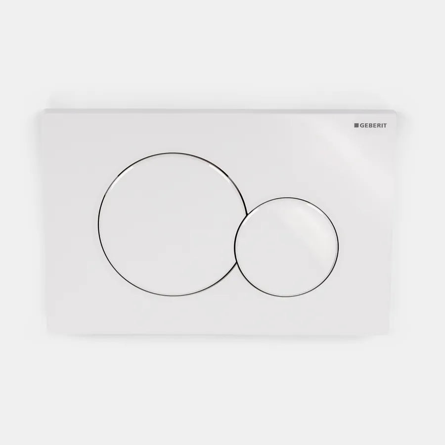 GEBERIT - Placca di comando bianca per cassette di scarico Geberit Sigma 8 - Sigma01 Round