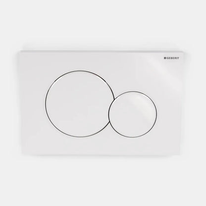 GEBERIT - Placca di comando bianca per cassette di scarico Geberit Sigma 8 - Sigma01 Round