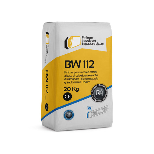 Premier BW112 Finitura in Polvere Bianca a Base Calce per Intonaci Interni ed Esterni | Sacco 20 kg