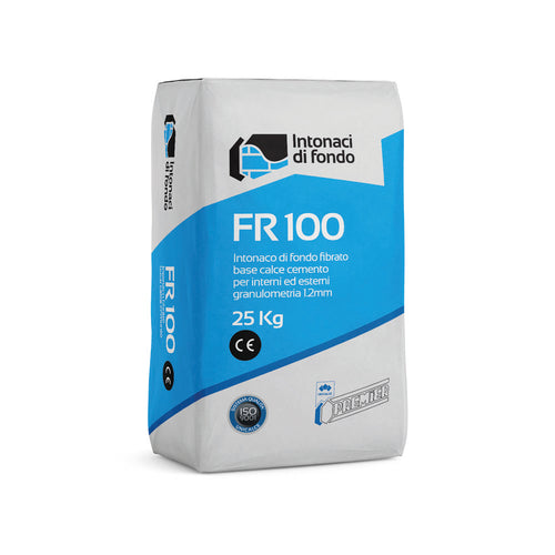 Premier FR100 – Intonaco Di Fondo Fibrorinforzato base Calce/Cemento per Interni ed Esterni