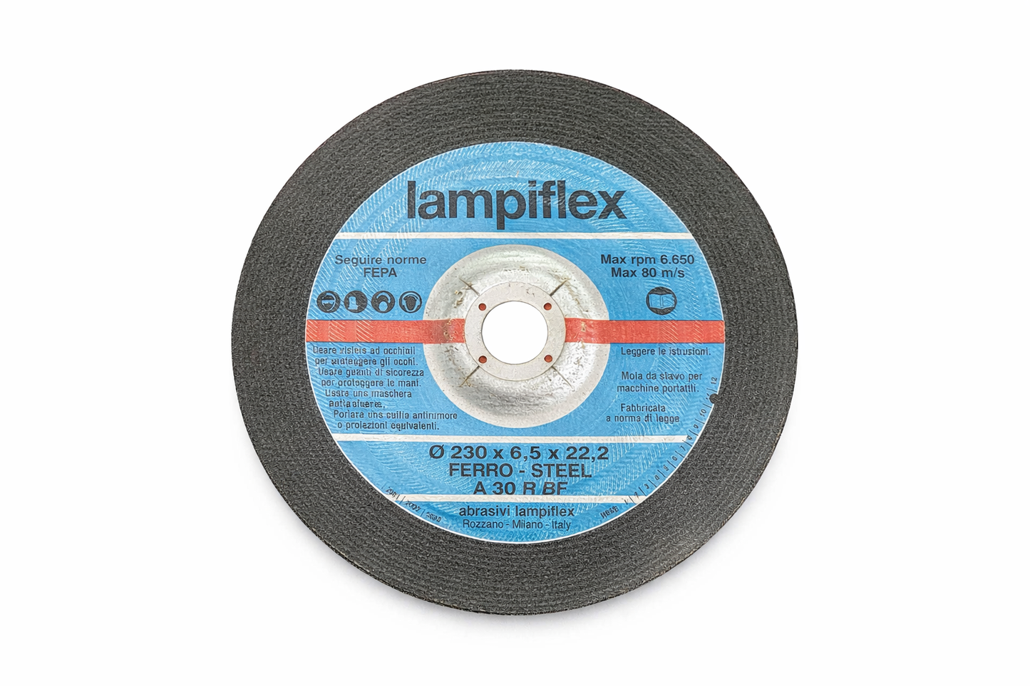 Disque à meuler Ø230 × 6,5 × 22,2 mm pour acier et fer – Grande meule