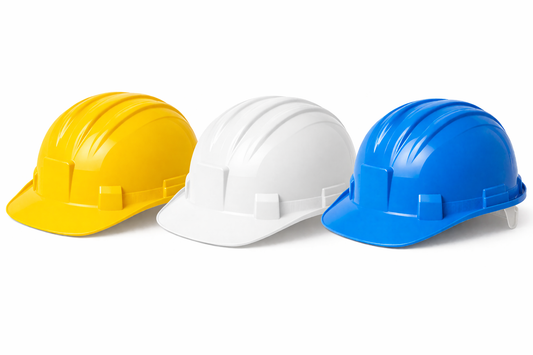 Casco di Sicurezza Antinfortunistica per Cantiere EN 397 – Giallo, Bianco, Blu | Elmetto Protettivo Lavoro