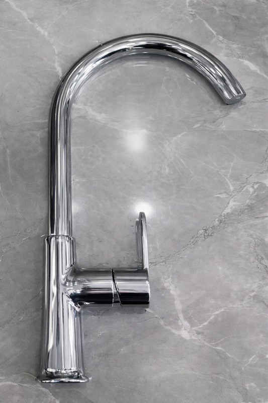 Miscelatore Lavello Cucina Monocomando con Canna Girevole Cromato – Serie Amalfi