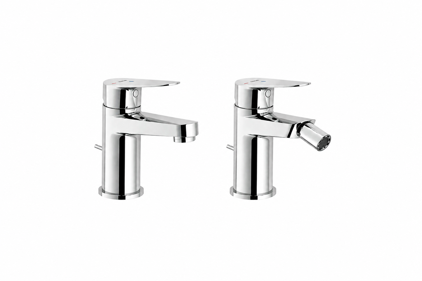 Série NOBILI Blues – Mitigeur lavabo et bidet monocommande en chrome poli