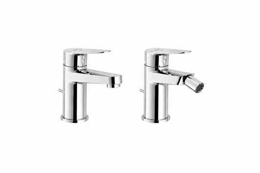 NOBILI serie Blues – Set Miscelatori Lavabo e Bidet Monocomando Cromo Lucido