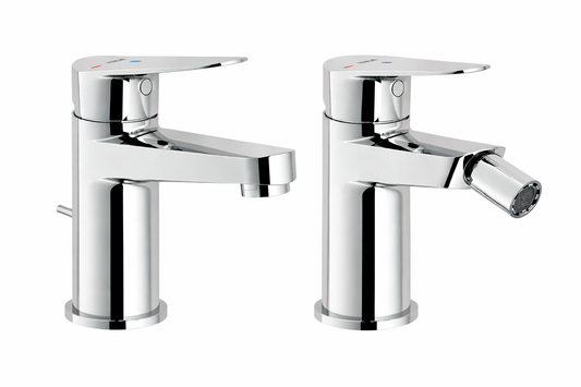 NOBILI serie Blues – Set Miscelatori Lavabo e Bidet Monocomando Cromo Lucido
