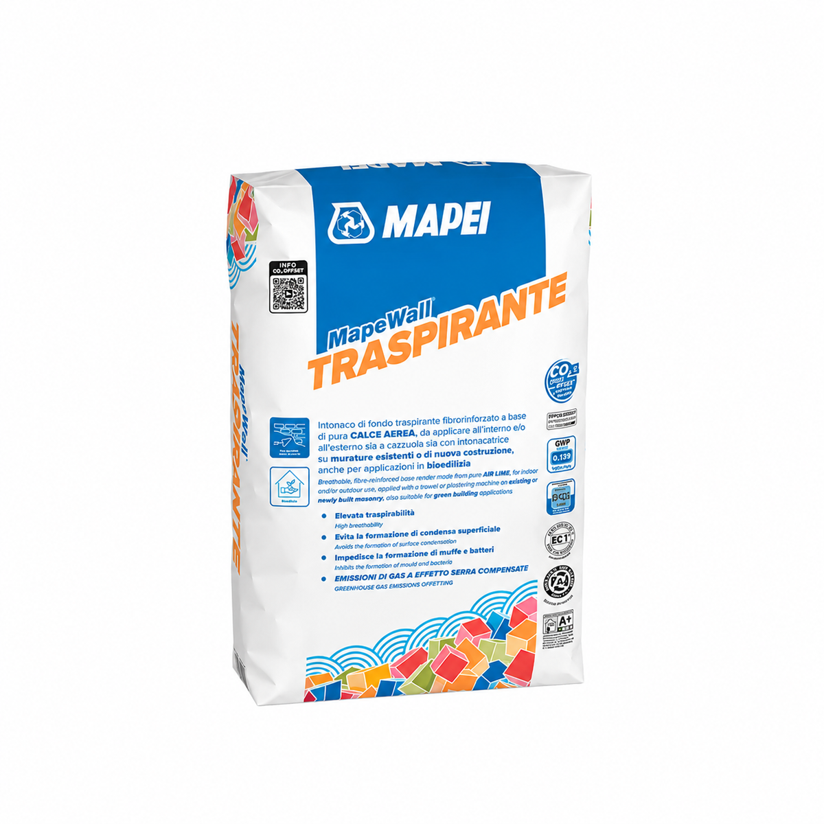 Mapei MapeWall Traspirante - Intonaco di Fondo Fibro-Rinforzato a Base di Calce Aerea