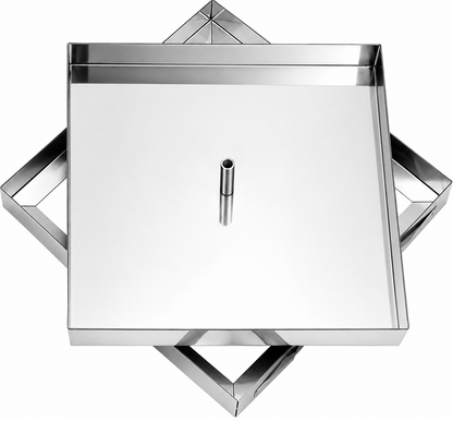 Sigillo Piastrellabile in Acciaio Inox con Telaio e Chiusura Ermetica per Pozzetti
