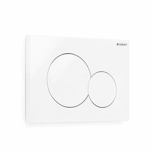 GEBERIT - Placca di comando bianca per cassette di scarico Geberit Sigma 8 - Sigma01 Round