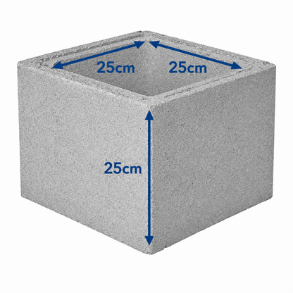 Blocco in CLS per Canna Fumaria – Modulo Quadrato Prefabbricato