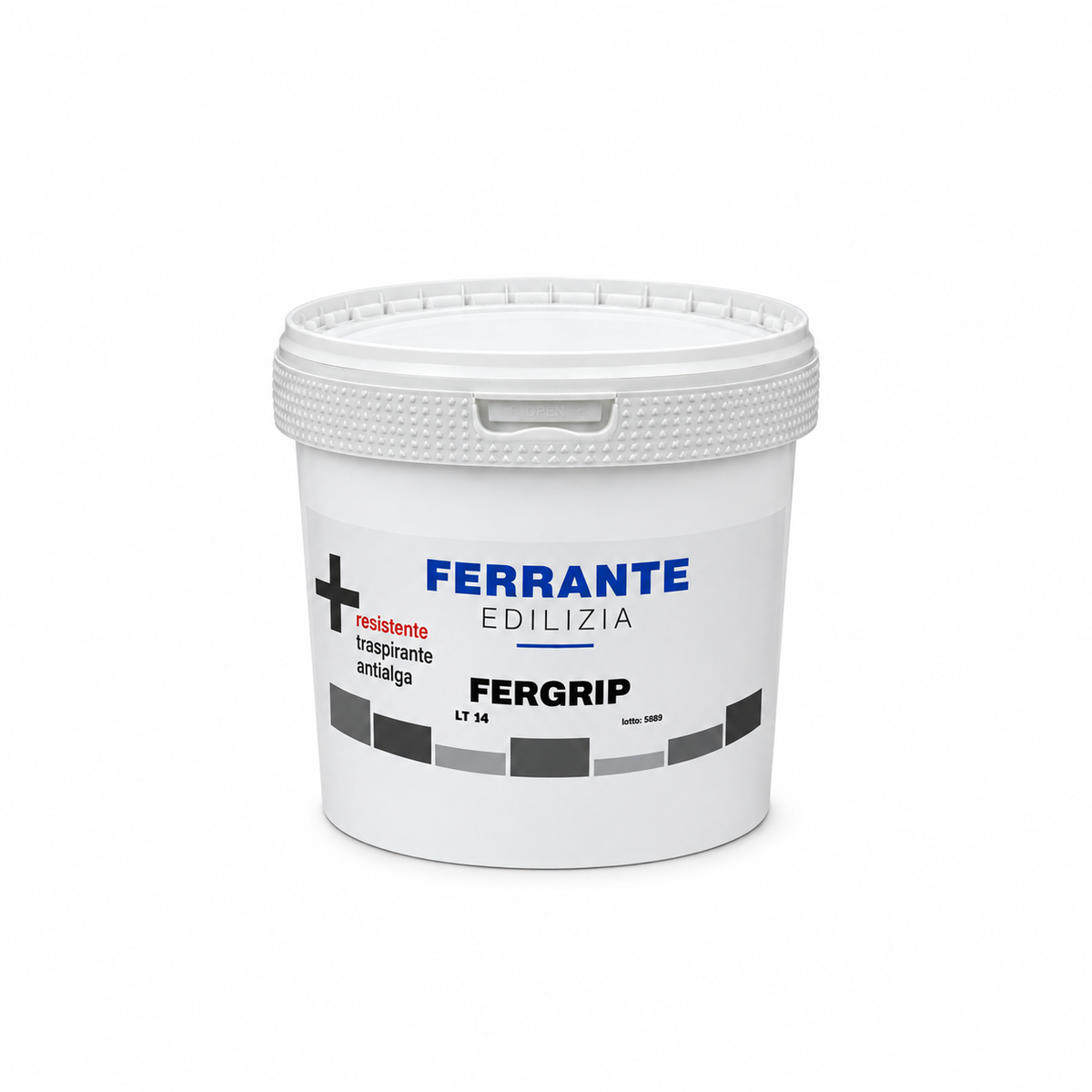 FERGRIP Primer Aggrappante per Intonaco e Calcestruzzo 14 Litri – Promotore di Adesione per Supporti Lisci