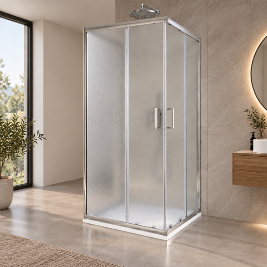 Lato Fisso Doccia 6 mm Satinato Texture | Loop Evo