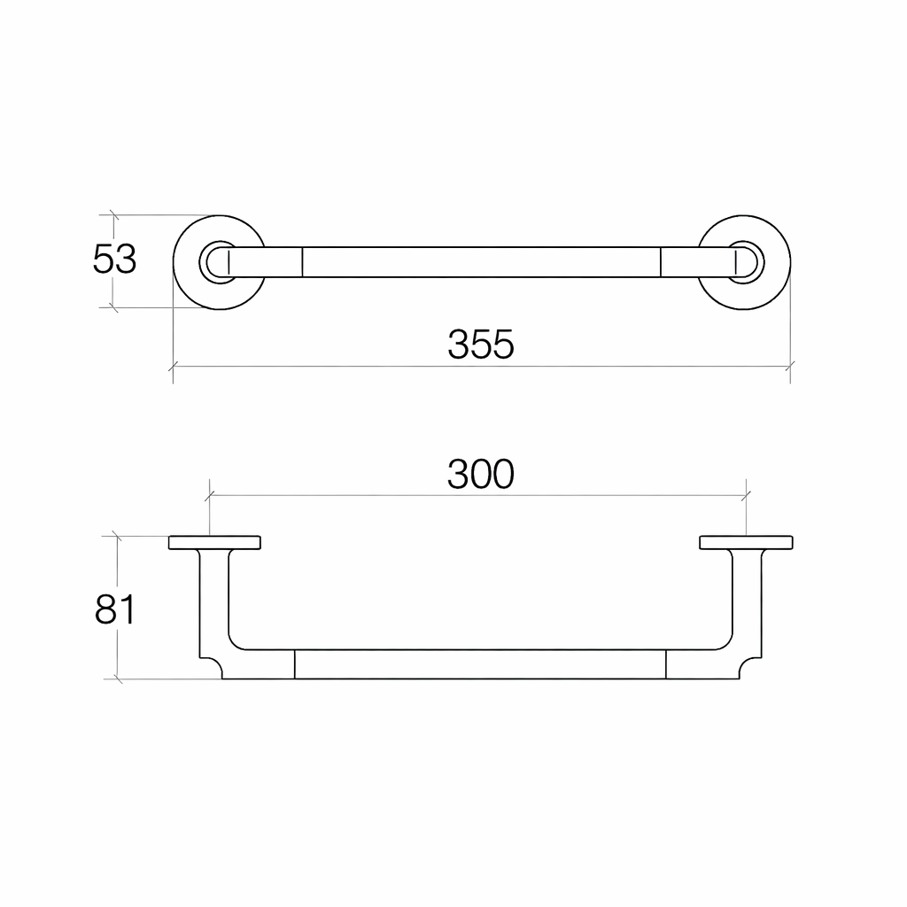 Portasalviette Cromo 35 cm Lineabeta Sbeca – Ottone Cromato Lucido da Parete