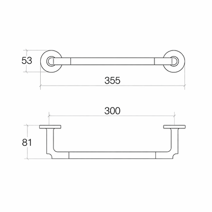 Portasalviette Cromo 35 cm Lineabeta Sbeca – Ottone Cromato Lucido da Parete