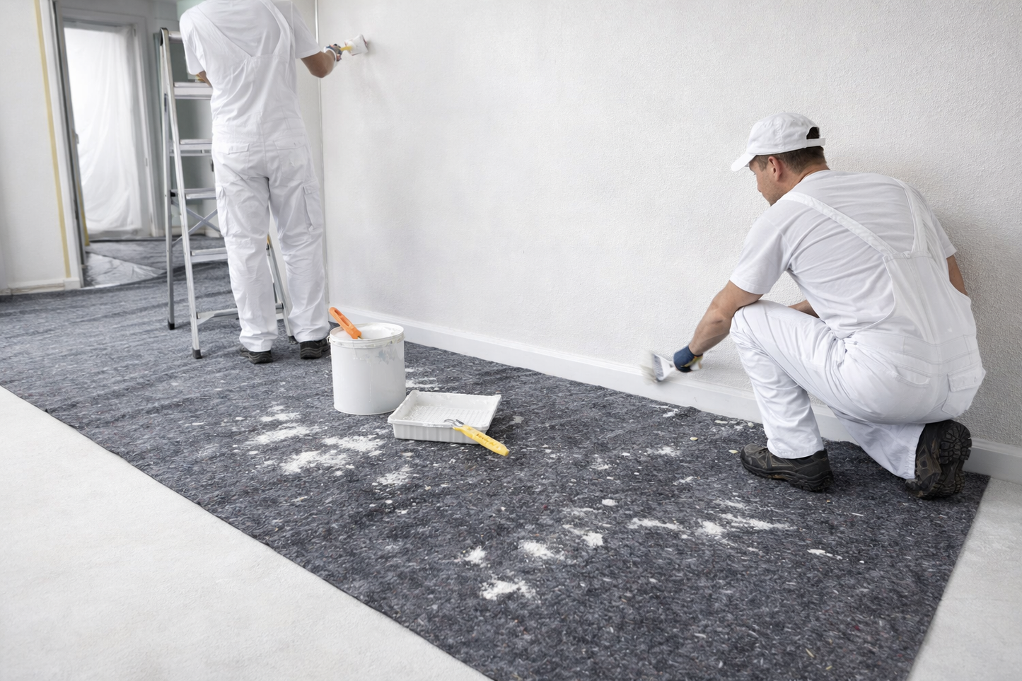 Feltro Protettivo per Pittori – Rotolo 1×25 m – Tessuto Multiuso 220 g/m² per Protezione Pavimenti