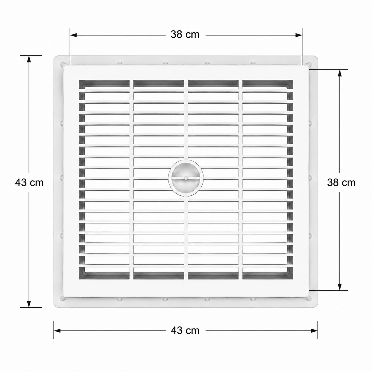 Chiusino Grigliato in PVC con Telaio – Caditoia di Scarico per Raccolta Acque Piovane