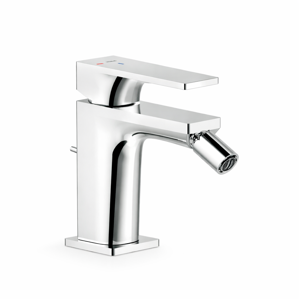 NOBILI serie SEVEN - Miscelatore Bidet Cromato con Scarico 1”1/4 e Getto Orientabile