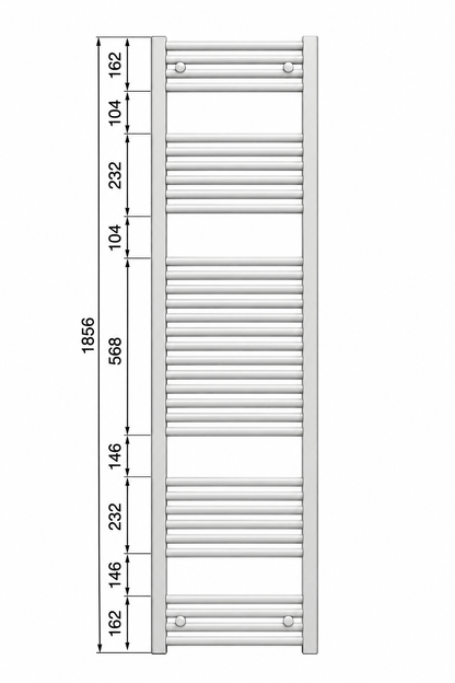 Zehnder - Termoarredo Scaldasalviette 1856x450 Bianco Interasse 400 | Aura