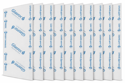 GYPROC Lastra Cartongesso Per Esterno Glasroc X 13 – 12,5 mm - Pedana 10 Lastre 120x200 cm (24 m²)