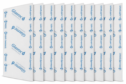 GYPROC Lastra Cartongesso Per Esterno Glasroc X 13 – 12,5 mm - Pedana 10 Lastre 120x200 cm (24 m²)