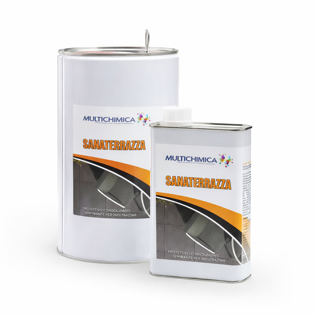 Sanaterrazza Multichimica | Impermeabilizzante Trasparente Idrorepellente per Terrazze e Pavimenti