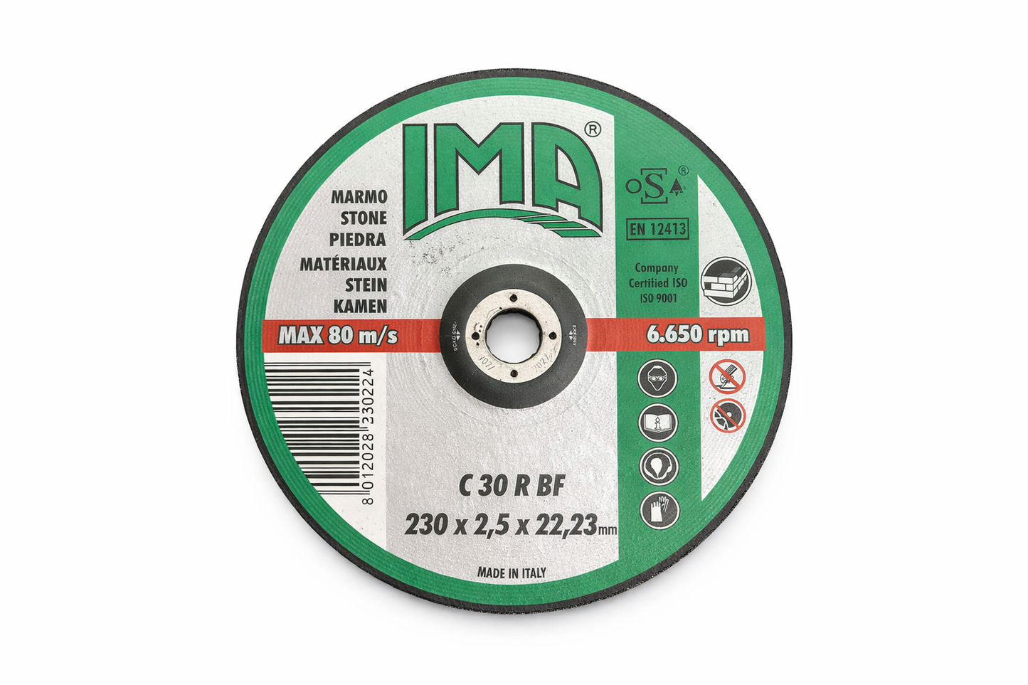 Disque à tronçonner pour marbre et pierre Ø 230 x 2,5 x 22,23 mm – Pour meuleuse d'angle de grande taille
