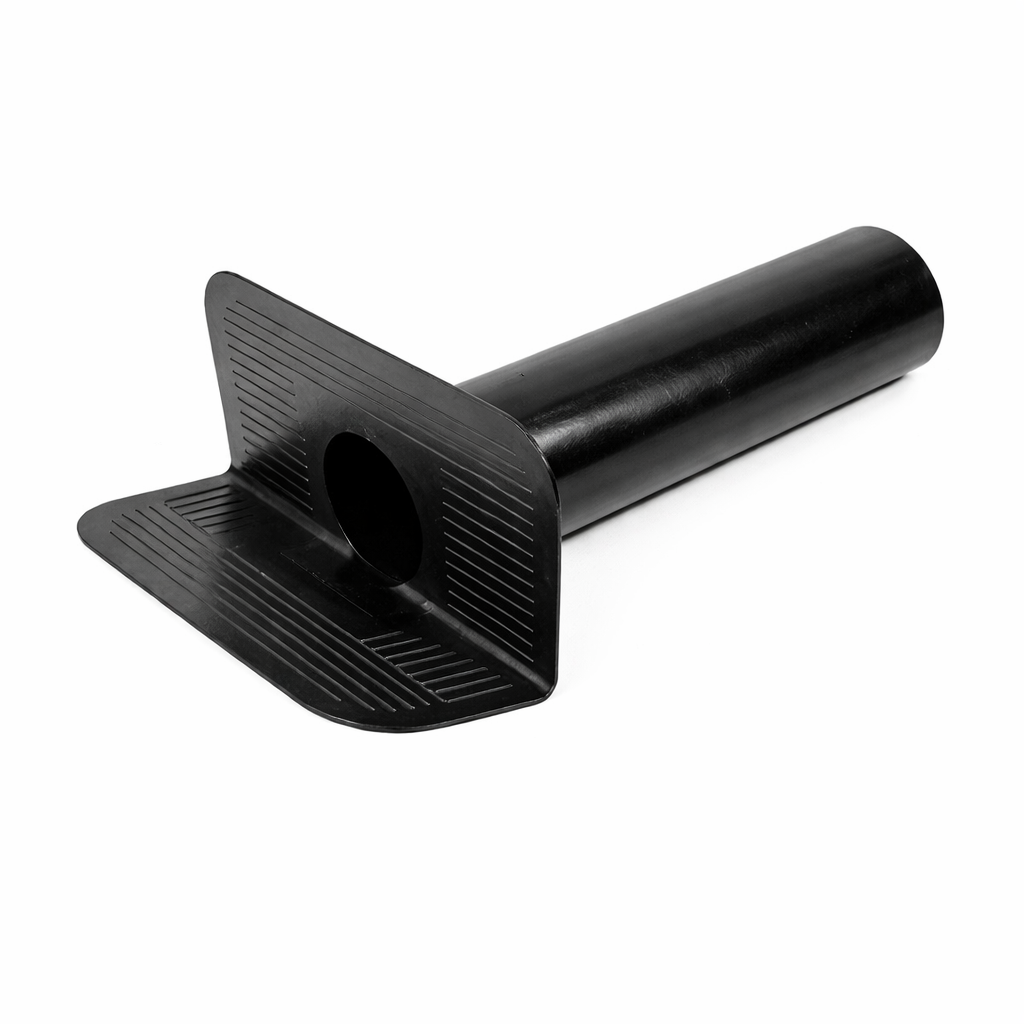 Sortie d'évacuation ronde en TPV noir, sortie coudée Ø80 Ø100 mm – Sortie latérale pour toitures et terrasses
