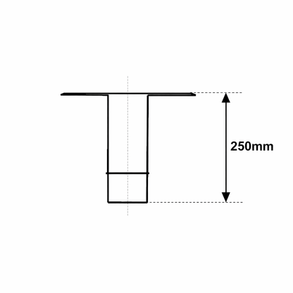 Bocchettone Messicano Tondo in PVC Nero Ø80 Ø100 Ø120 mm – Scarico per Tetti Piani e Guaina Bituminosa
