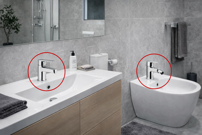 NOBILI serie Blues – Set Miscelatori Lavabo e Bidet Monocomando Cromo Lucido